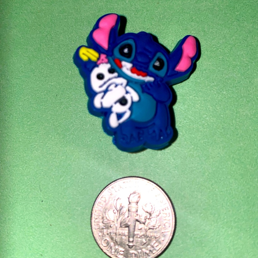 (10 for $15) Lilo & Stitch Happy holding Scrump The Movie Croc Shoe Charms